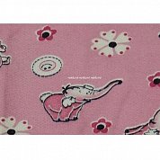 "МоёДитё" простынь на резинке из бязи Т023 розовая "Вербена"